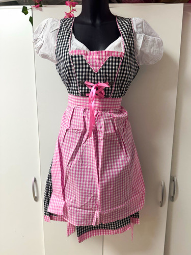 Damen dirndl schwarz weiß - damen,