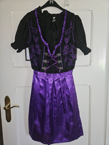Dirndl schwarz lila - 40, 3