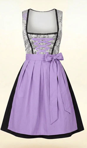 Damen dirndl knielang kurzarm - damen,