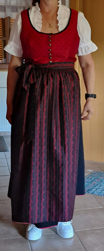 Damen dirndl rot schwarz - dirndl, gr