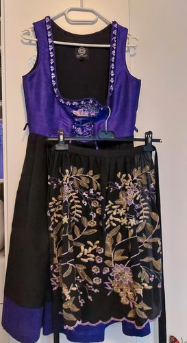 Dirndl schwarz lila mit - dirndl, gr.