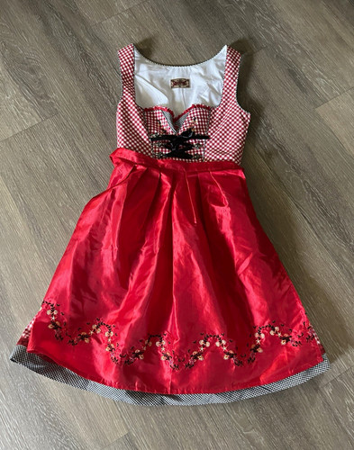 Damen dirndl rot - damen, rot/weiß