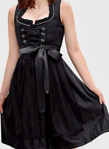 Dirndl damen schwarz knielang - damen,