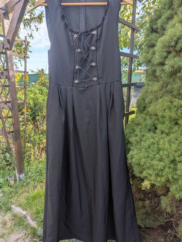 Damen dirndl schwarz ärmellos - schwarz,