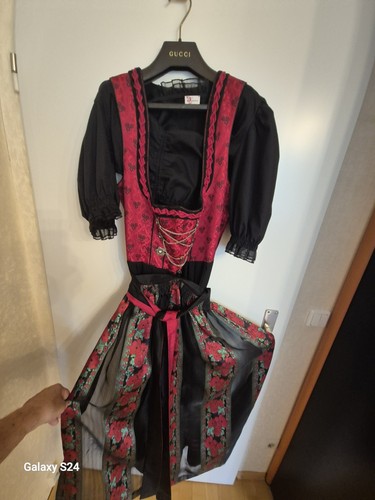 Seiden dirndl gamsbock rot - seiden-dirndl,,