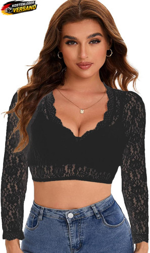 Damen dirndlbluse spitze - damen,