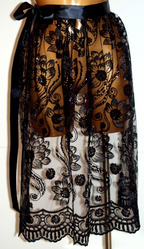 Dirndlschürze schwarz mit